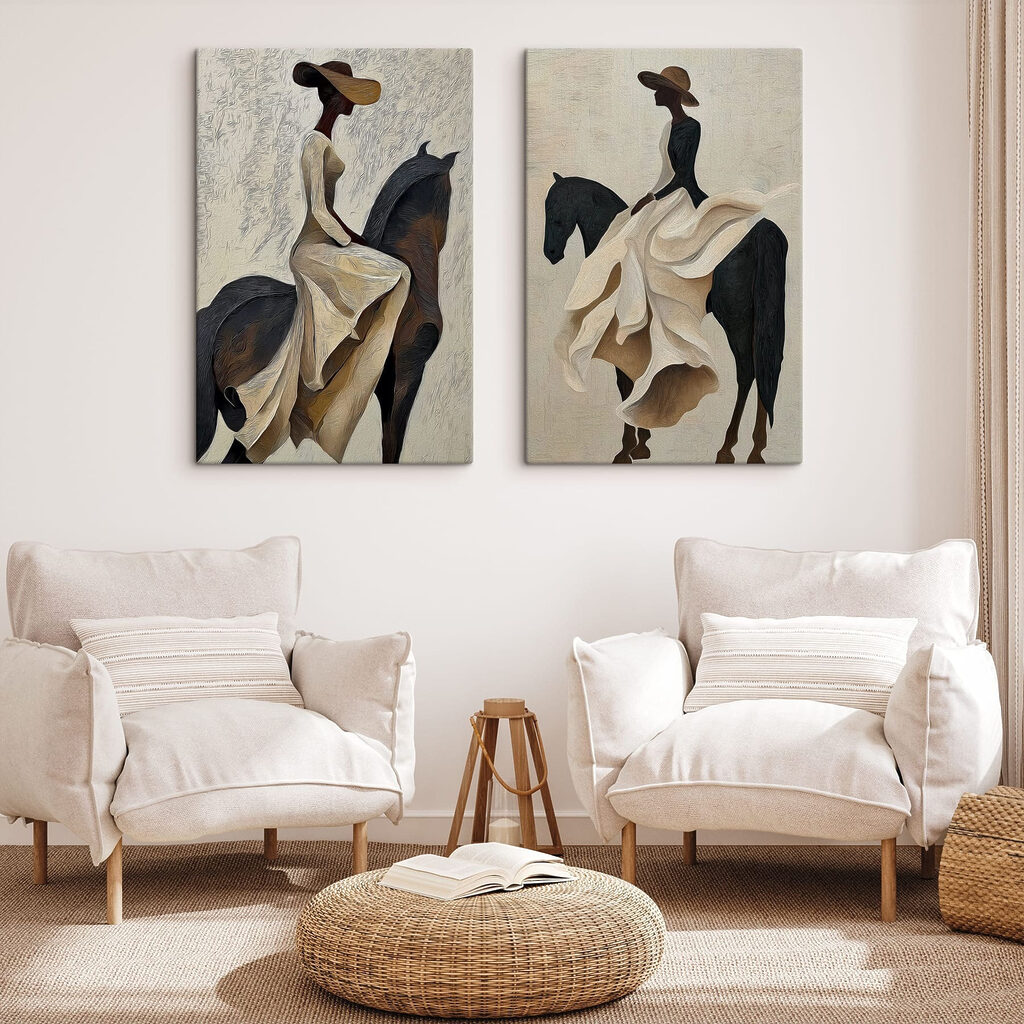 Vrouw te paard — interieur 2