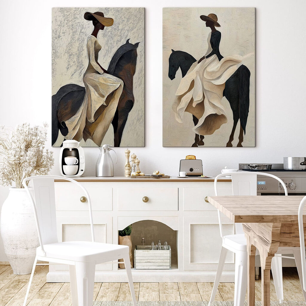 Vrouw te paard — interieur 1