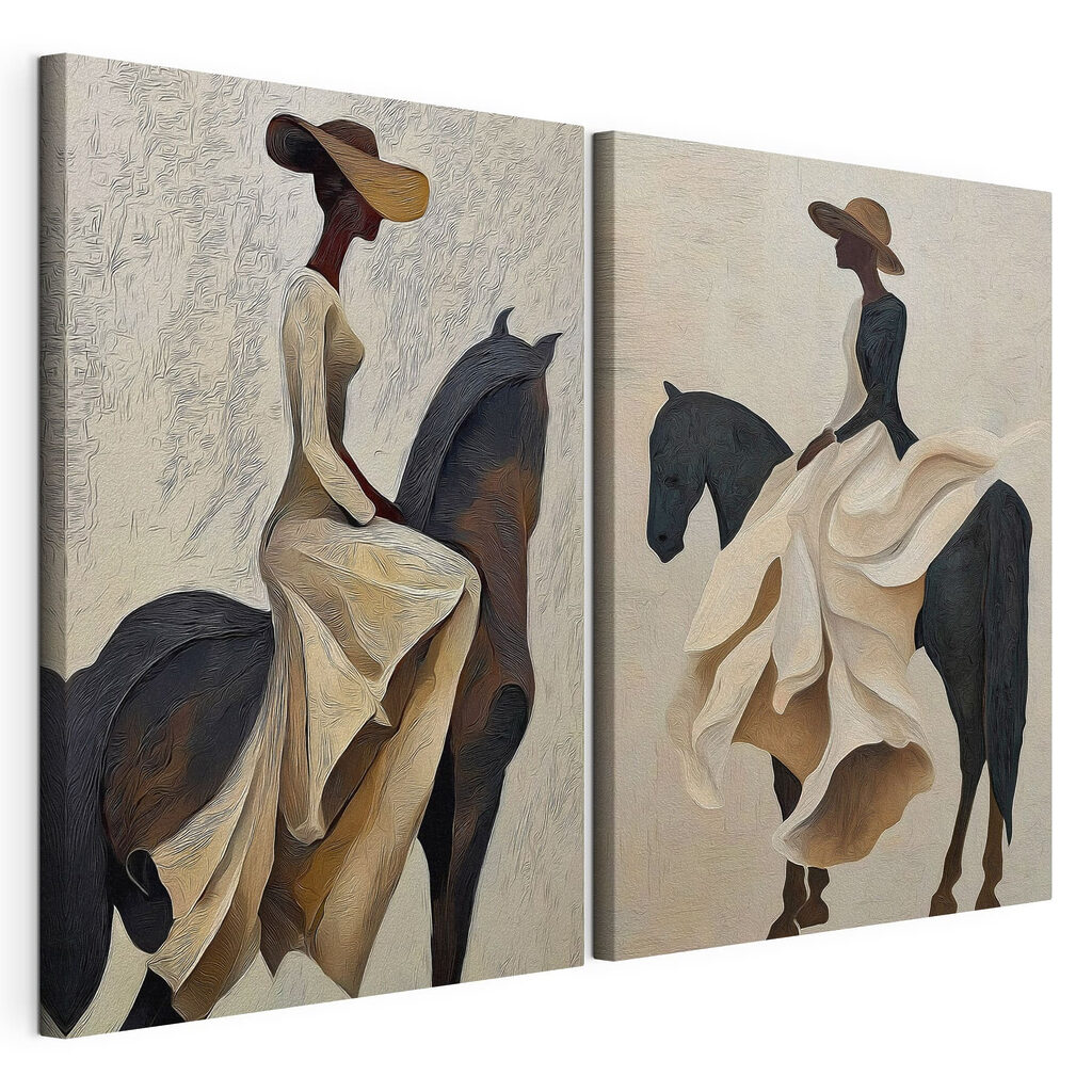 Vrouw te paard — productweergave