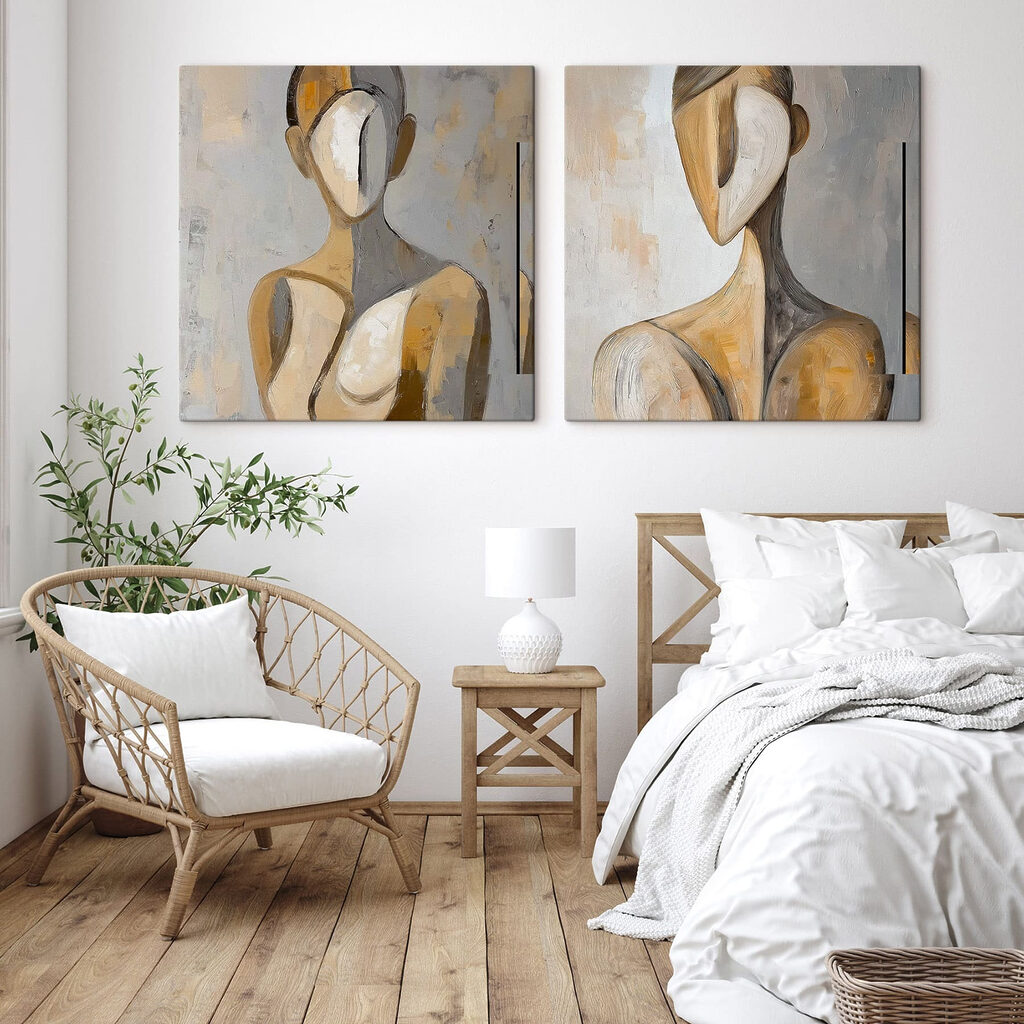 Collage van een schilderij van een vrouw — interieur 2