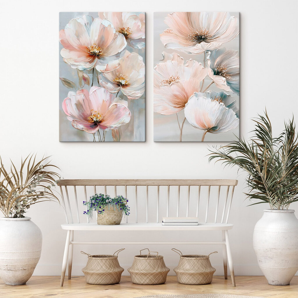 Verfijnde bloemen in zachte pasteltinten — interieur 2
