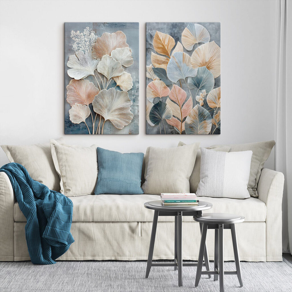 Fijne blaadjes in zachte tinten — interieur 2