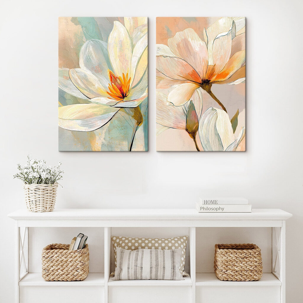 Verfijnde bloemen in zachte tinten — interieur 2