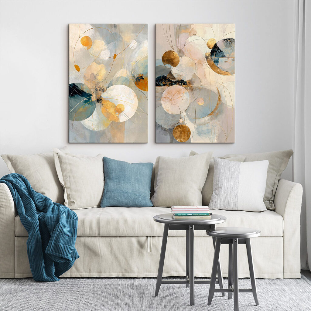 Dynamische vormen in een harmonieuze kleurbalans — interieur 2
