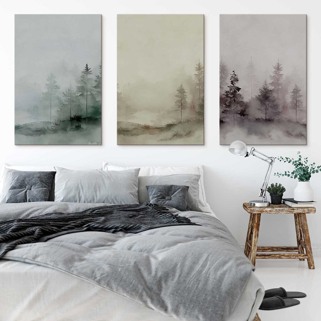 Groep bomen in aquarel — interieur 1