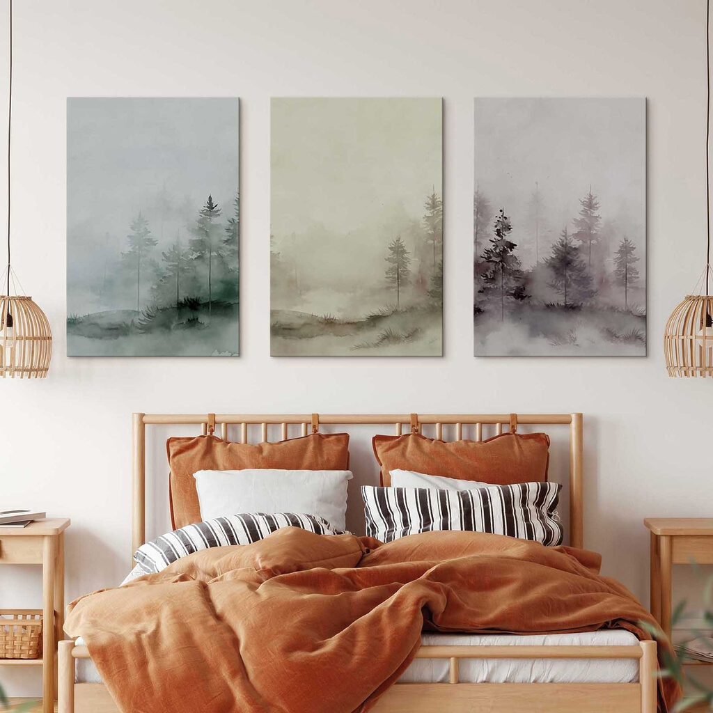 Groep bomen in aquarel — interieur 2