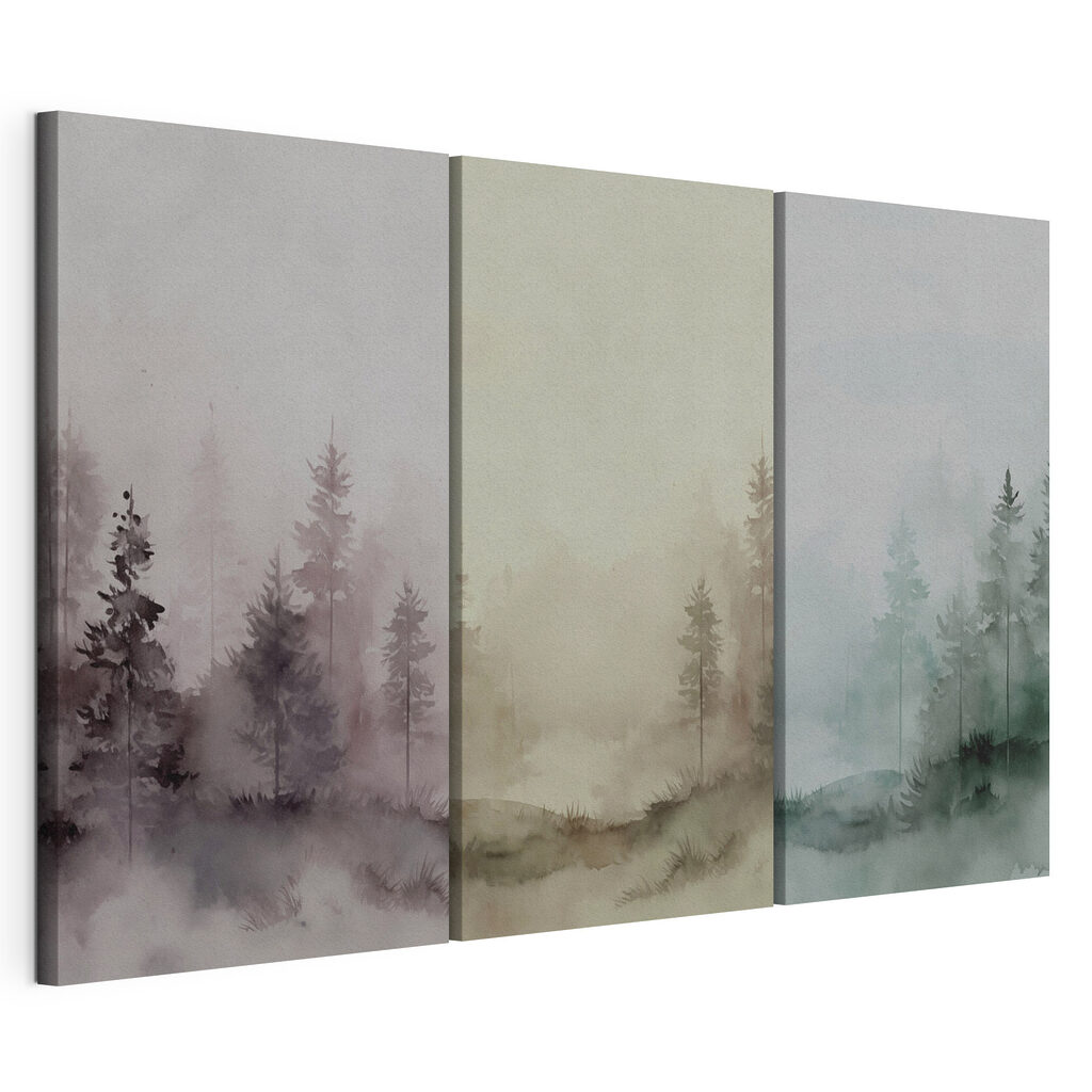 Groep bomen in aquarel — productweergave