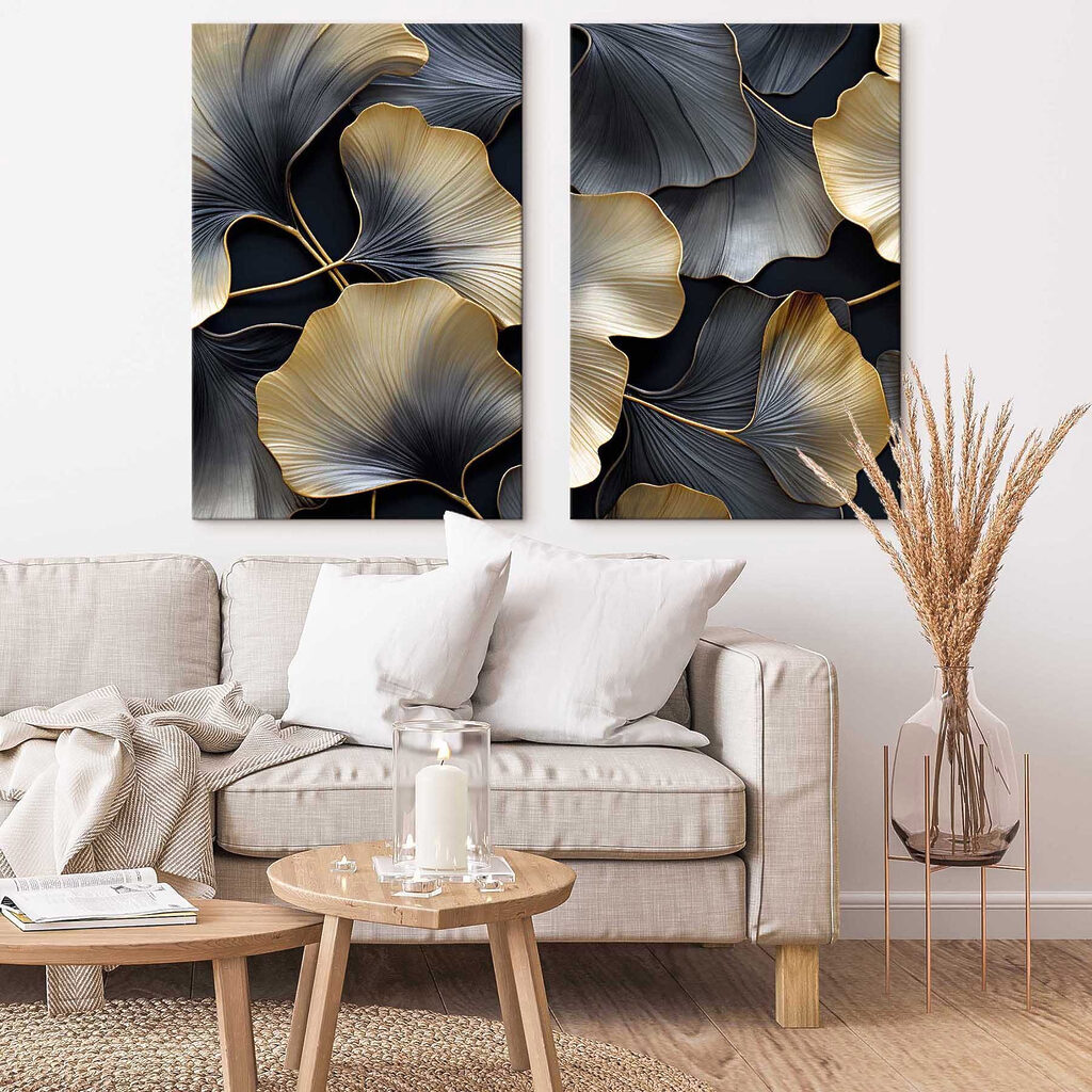 - Elegante bladeren die een opvallend contrast vormen in een interieur