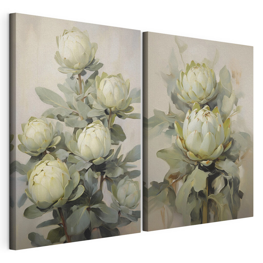 Schilderij van bloemen op een plant — productweergave