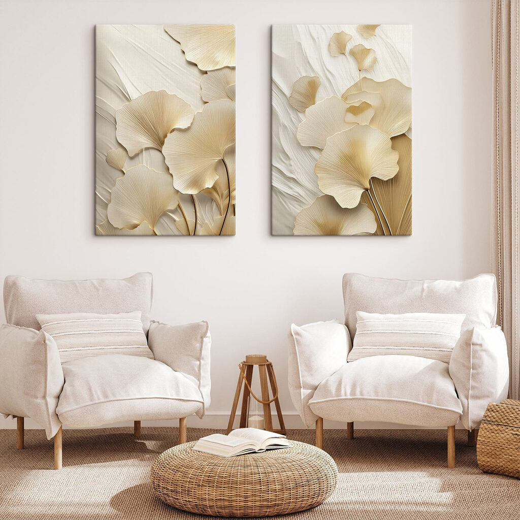Fijne blaadjes in zachte tinten — interieur 2
