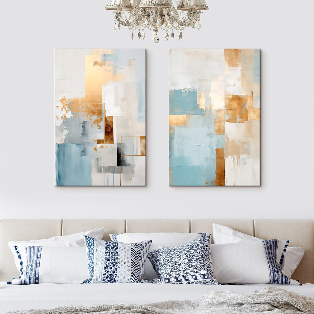 Een abstract samenspel van zachte tinten — interieur 1