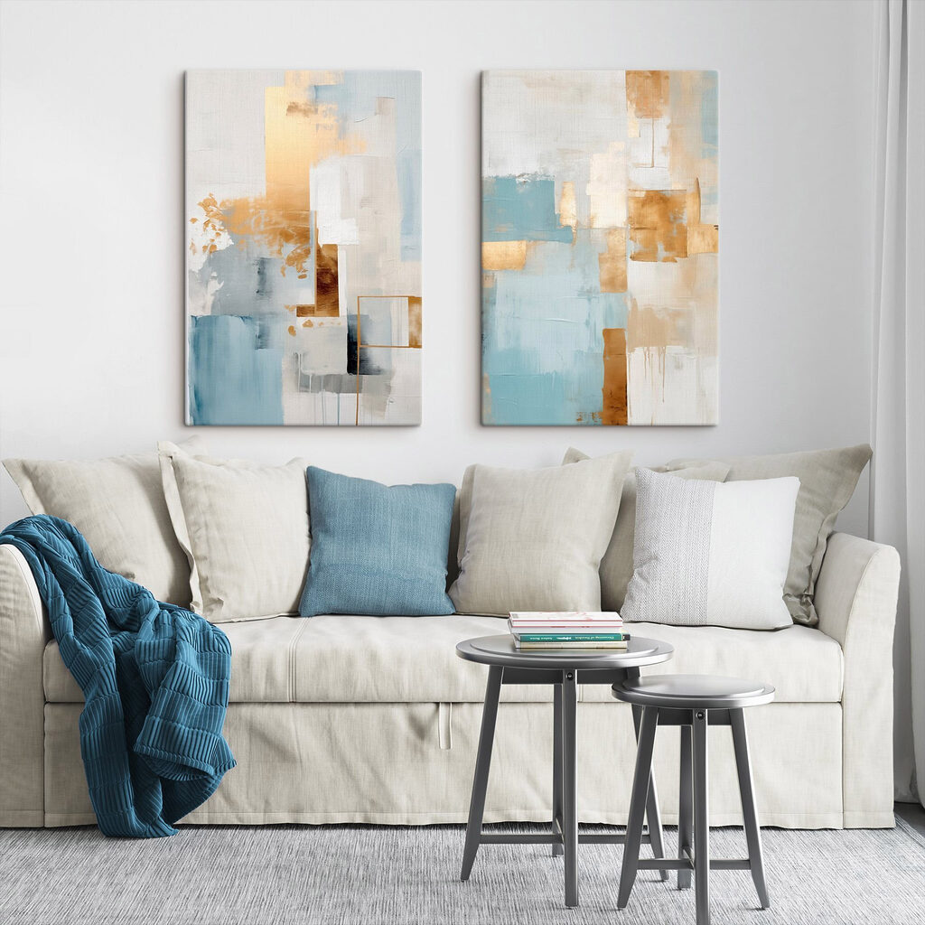 Een abstract samenspel van zachte tinten — interieur 2