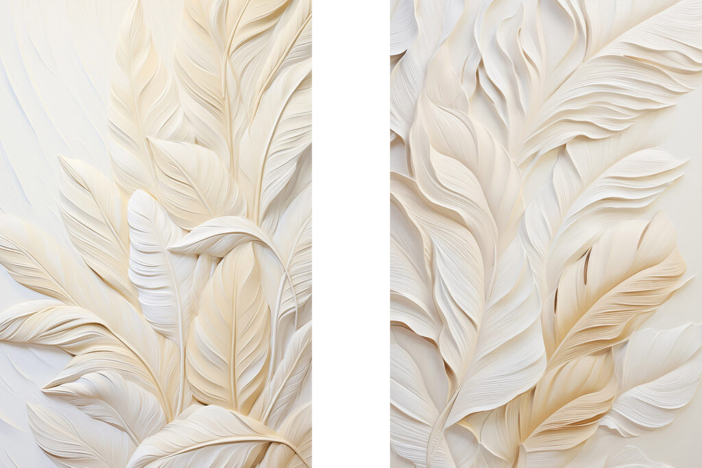 Elegant blad in zachte tinten — volledig ontwerp