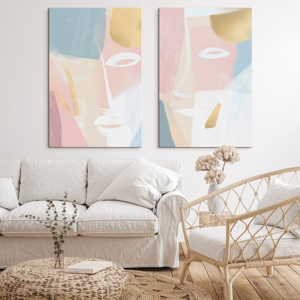 Schilderij van een gezicht — interieur 1