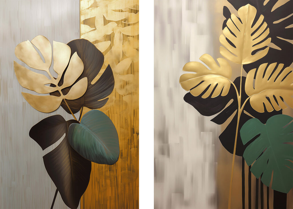 - Tropisch blad met een elegant ontwerp — volledig ontwerp