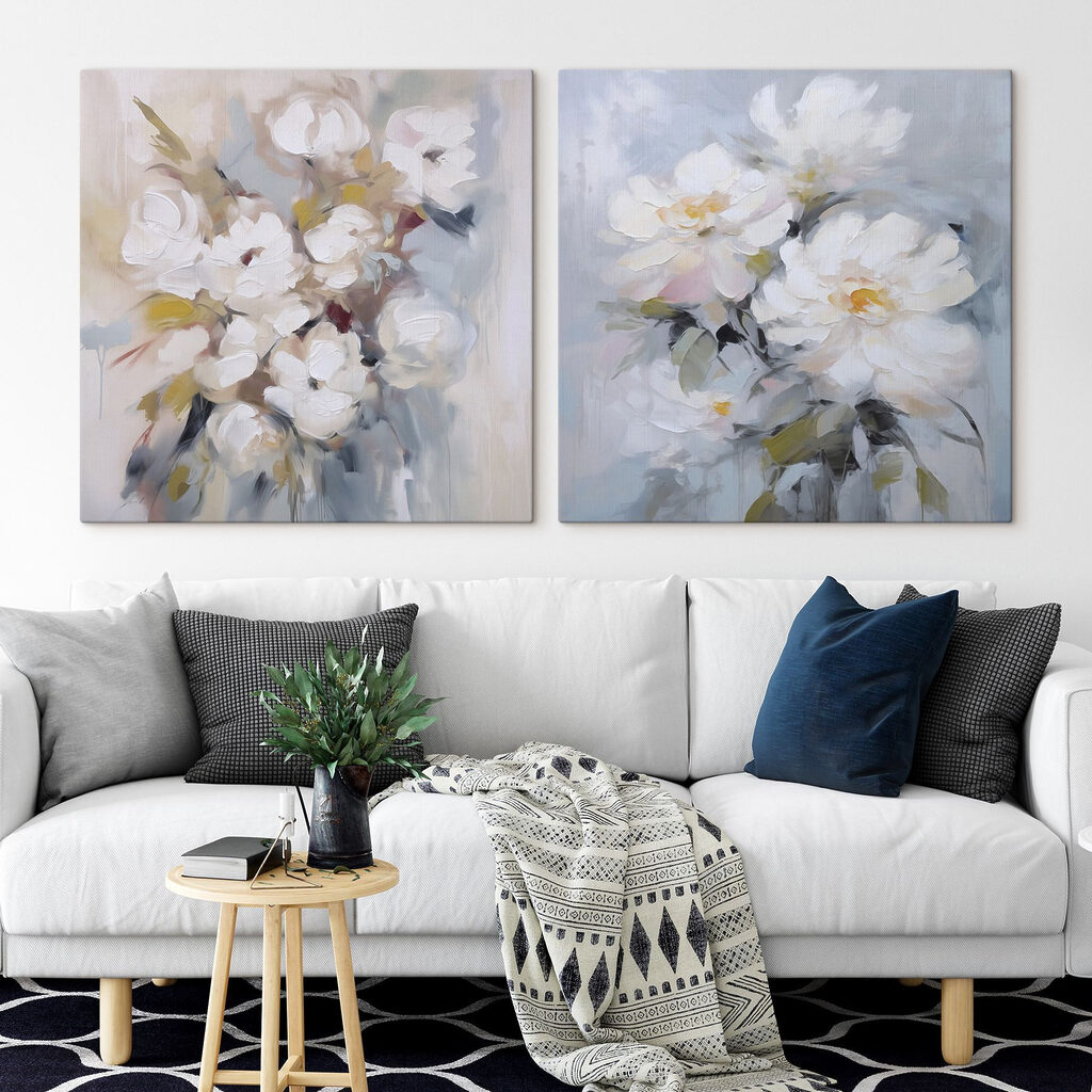 Verfijnde bloemen in zachte pasteltinten — interieur 2
