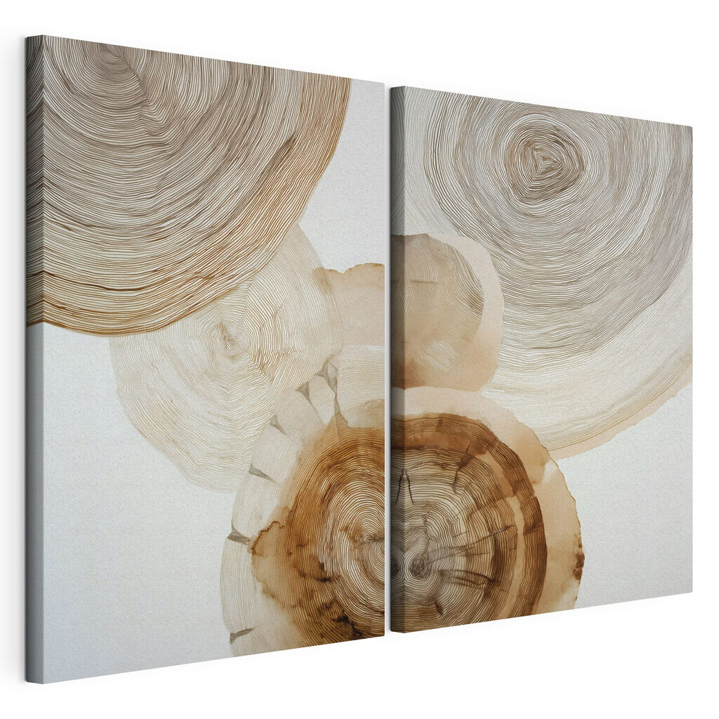 Op de natuur geïnspireerd abstract ontwerp in neutrale tinten — productweergave