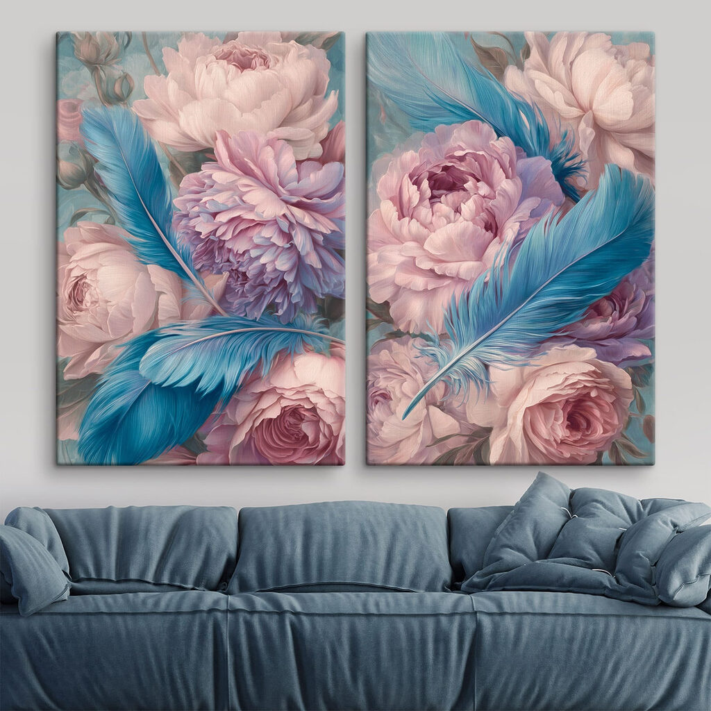 Verfijnde bloemen met verenaccenten — interieur 1