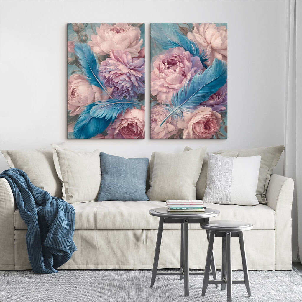 Verfijnde bloemen met verenaccenten — interieur 2