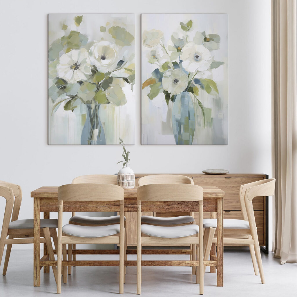 Schilderij van bloemen in een vaas — interieur 1