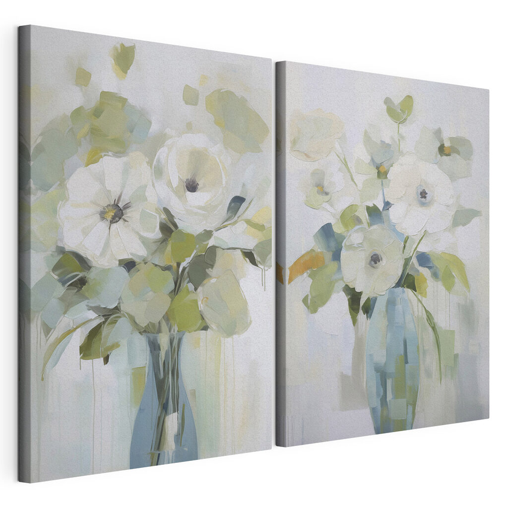 Schilderij van bloemen in een vaas — productweergave
