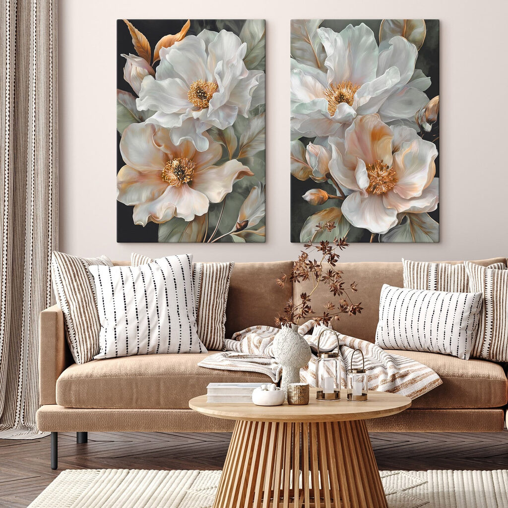 Elegante bloemen in zachte tinten — interieur 2