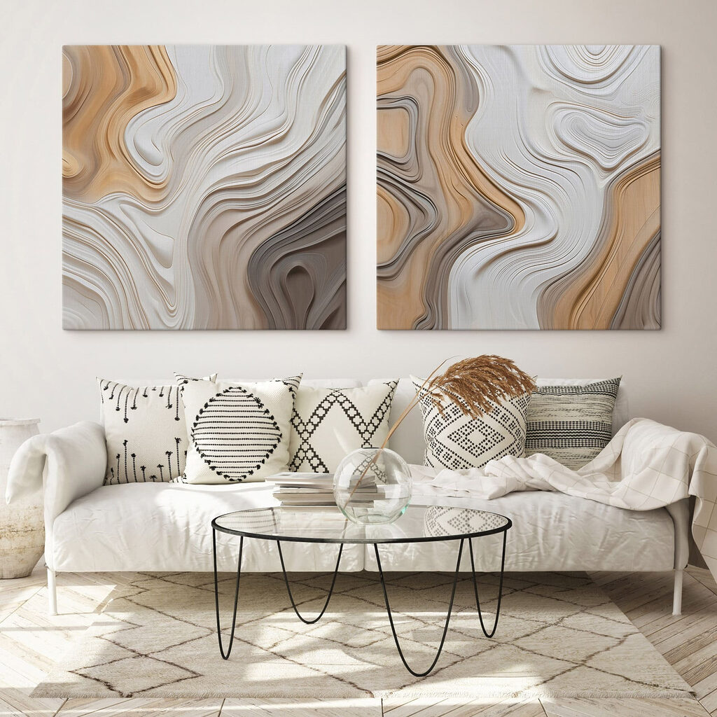 Vloeiende patronen in warme tinten — interieur 2