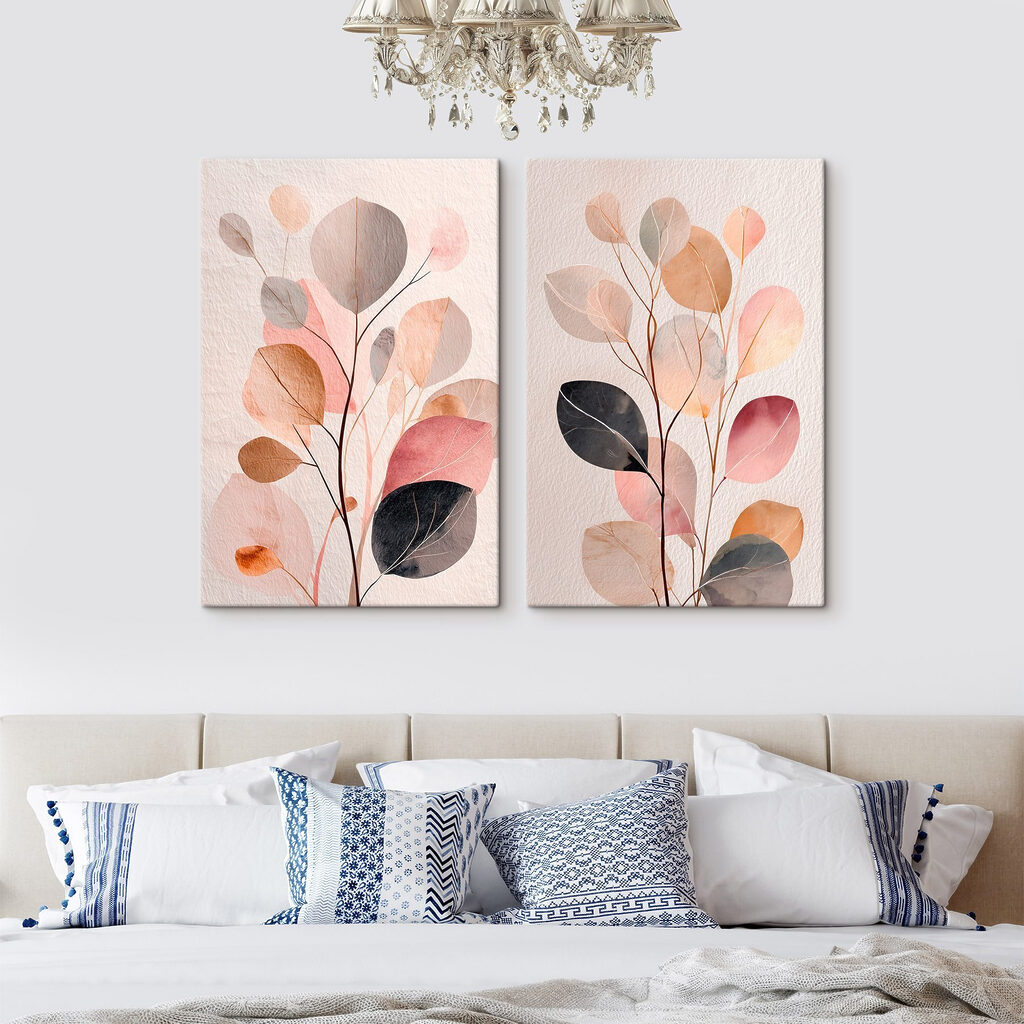 Schilderij van een plant met bladeren — interieur 1