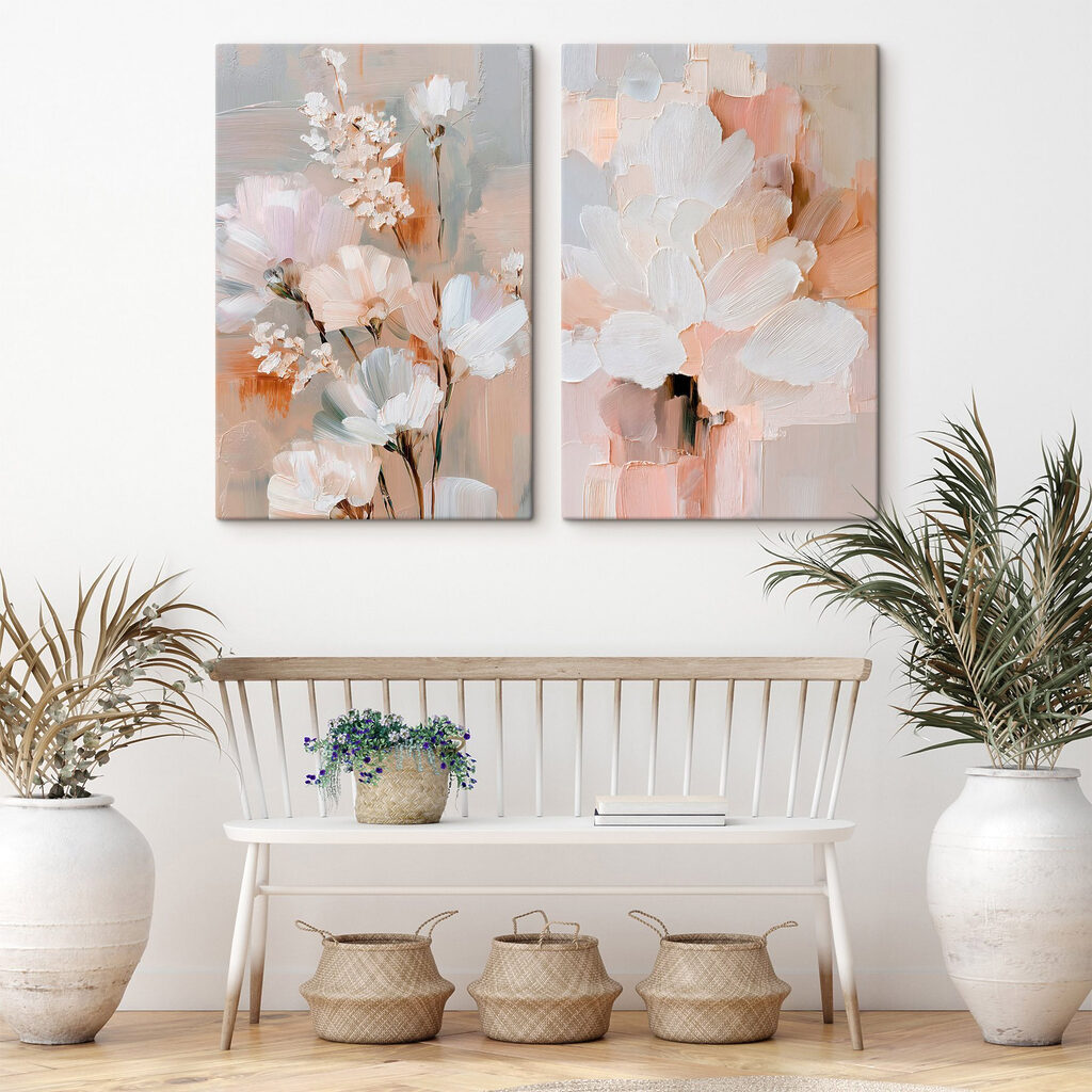 Verfijnde bloemen in zachte, warme tinten — interieur 2