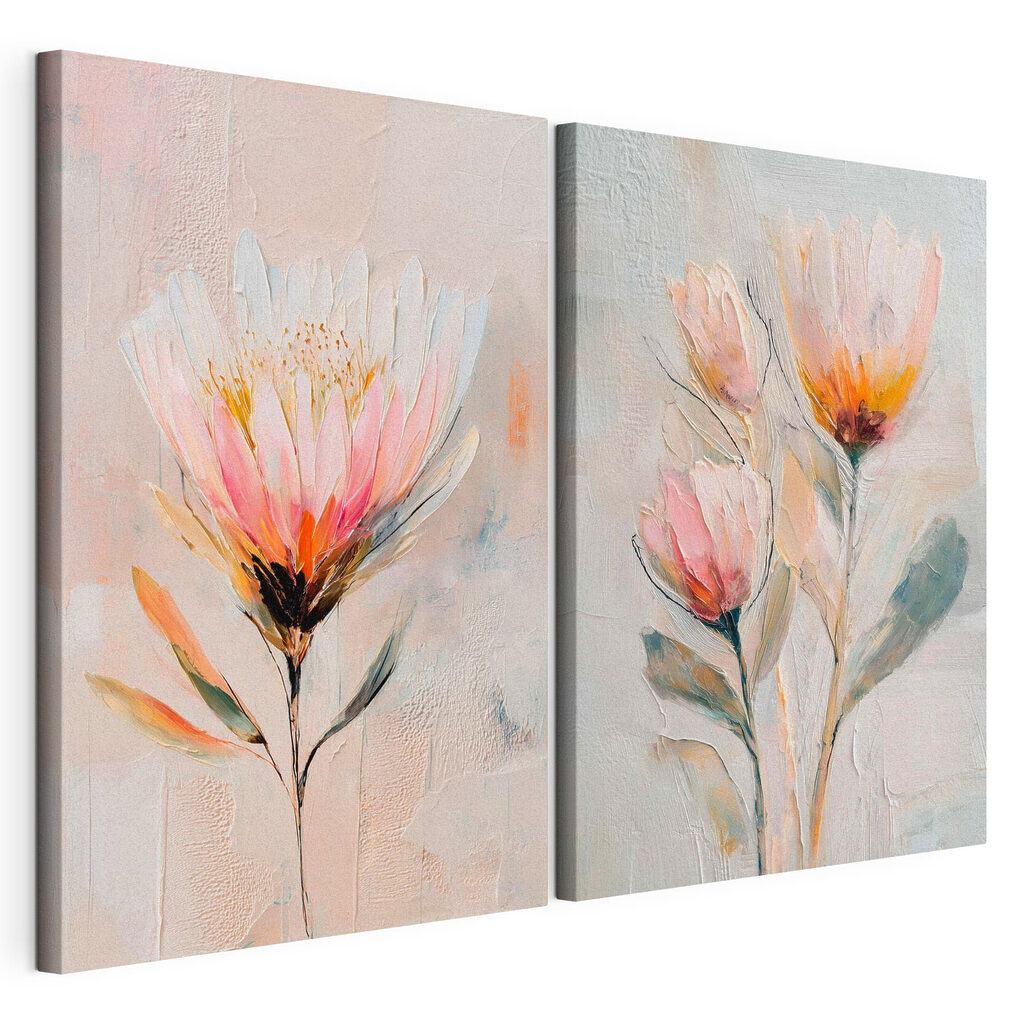 Schilderij van bloemen op doek — productweergave