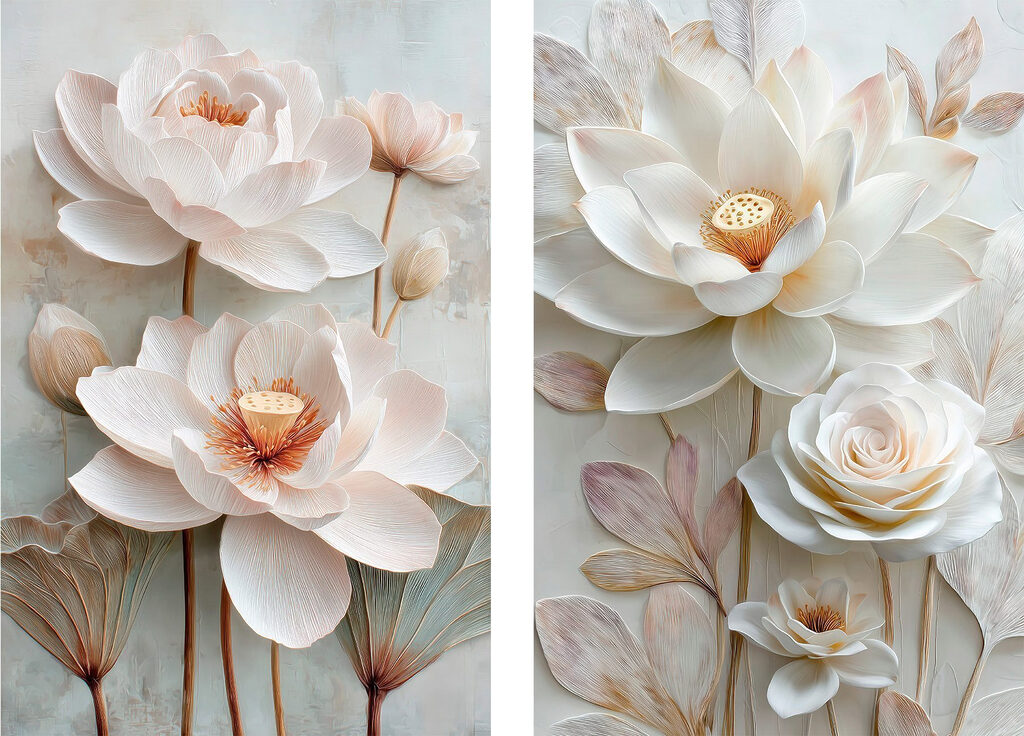 Bloemencollage — volledig ontwerp