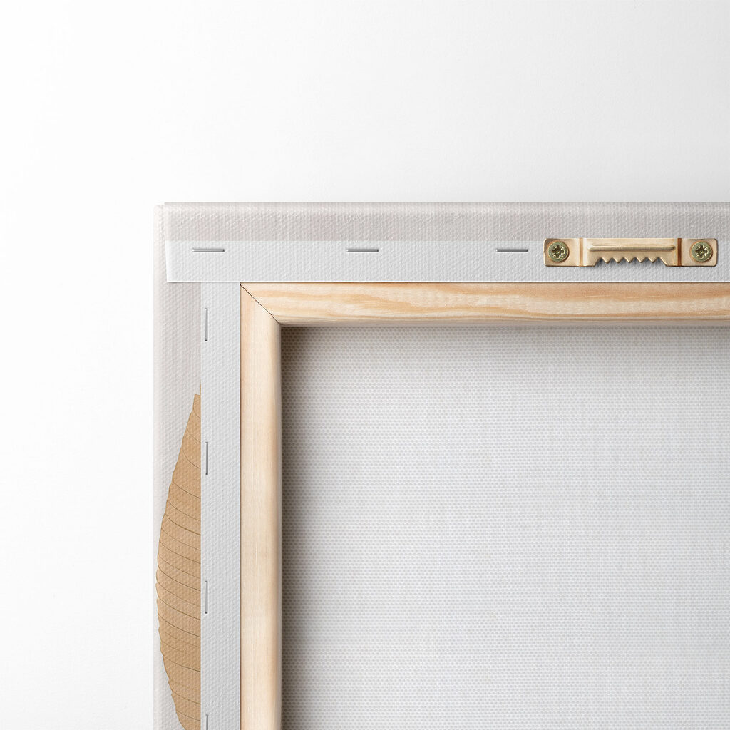 Elegante bladeren in zachte tinten — achterkant