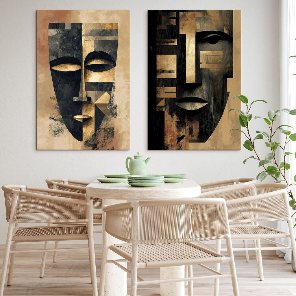 Collage van twee maskers — interieur 2