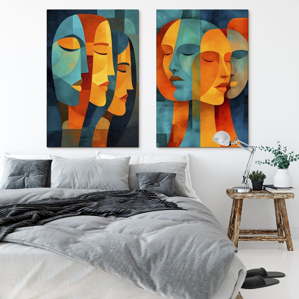 Collage van gezichten — interieur 1