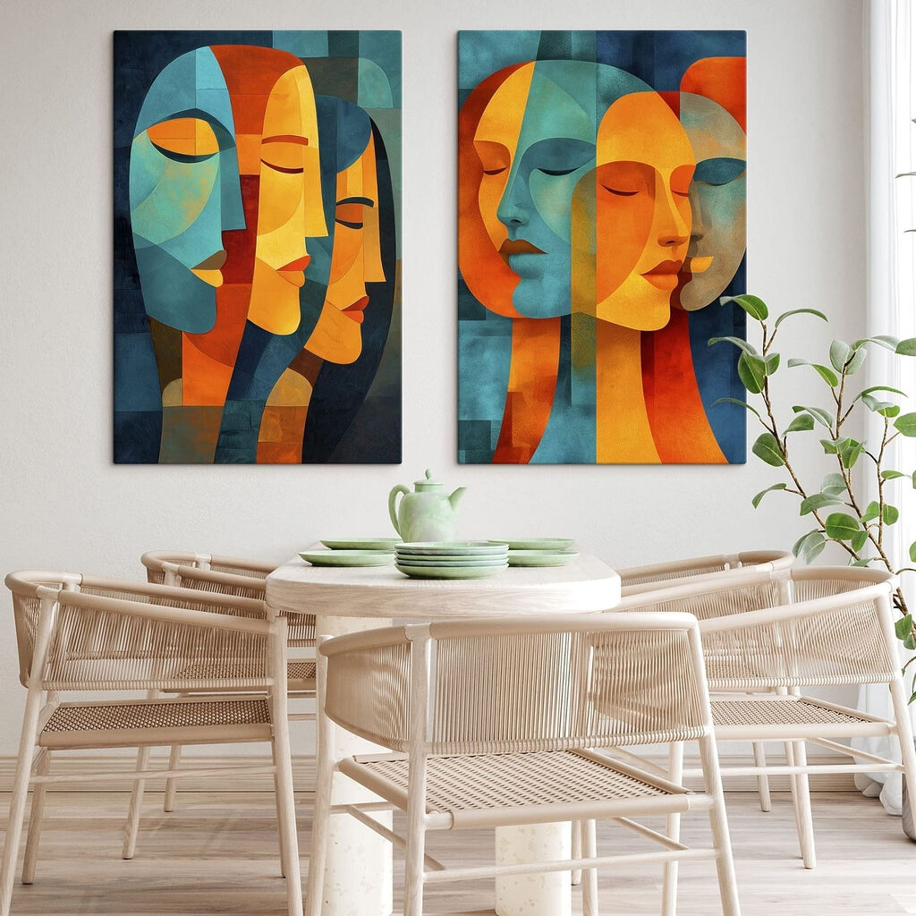 Collage van gezichten — interieur 2