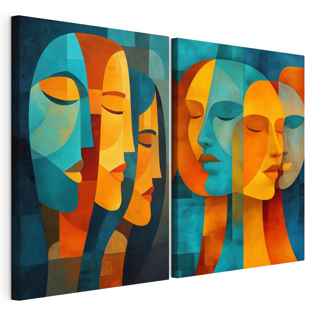 Collage van gezichten — productweergave