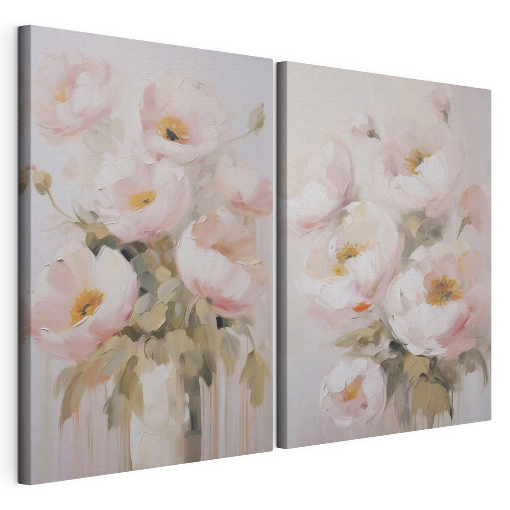 Schilderij van bloemen in een vaas — productweergave
