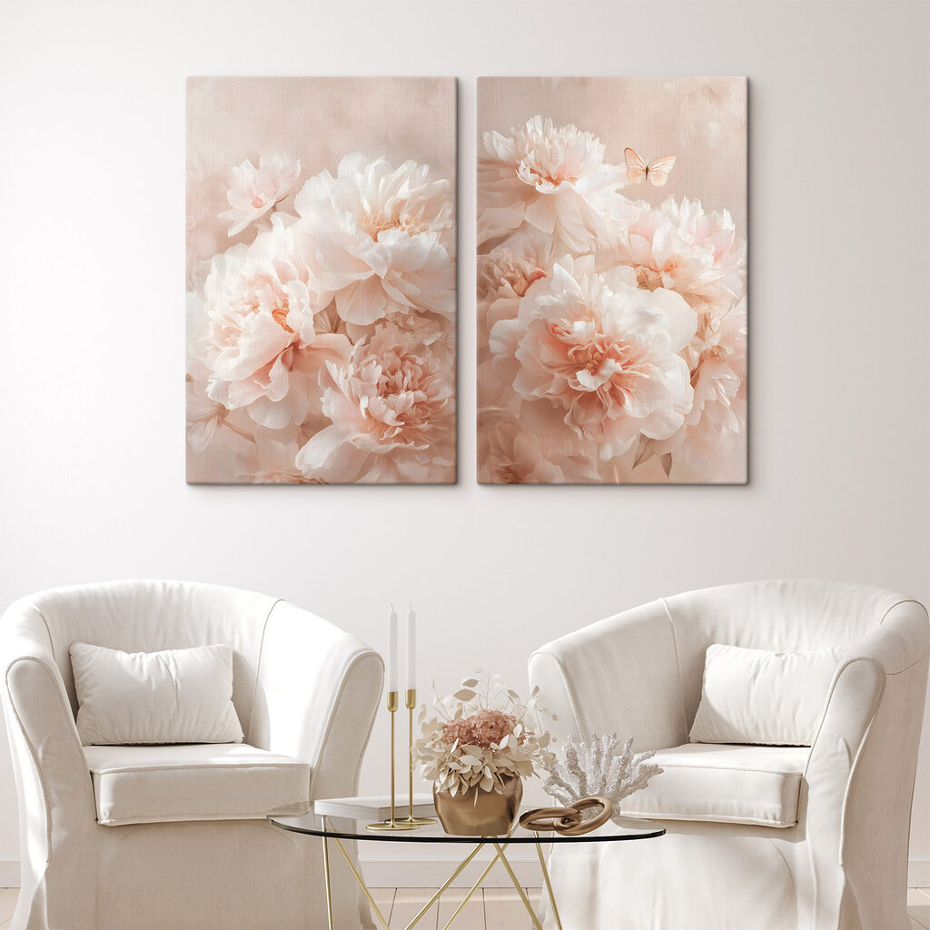 Zachte bloemen in subtiele tinten — interieur 1