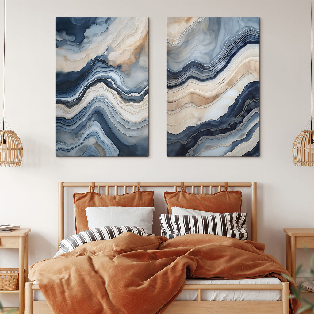Stromende golven in rustige kleuren — interieur 1