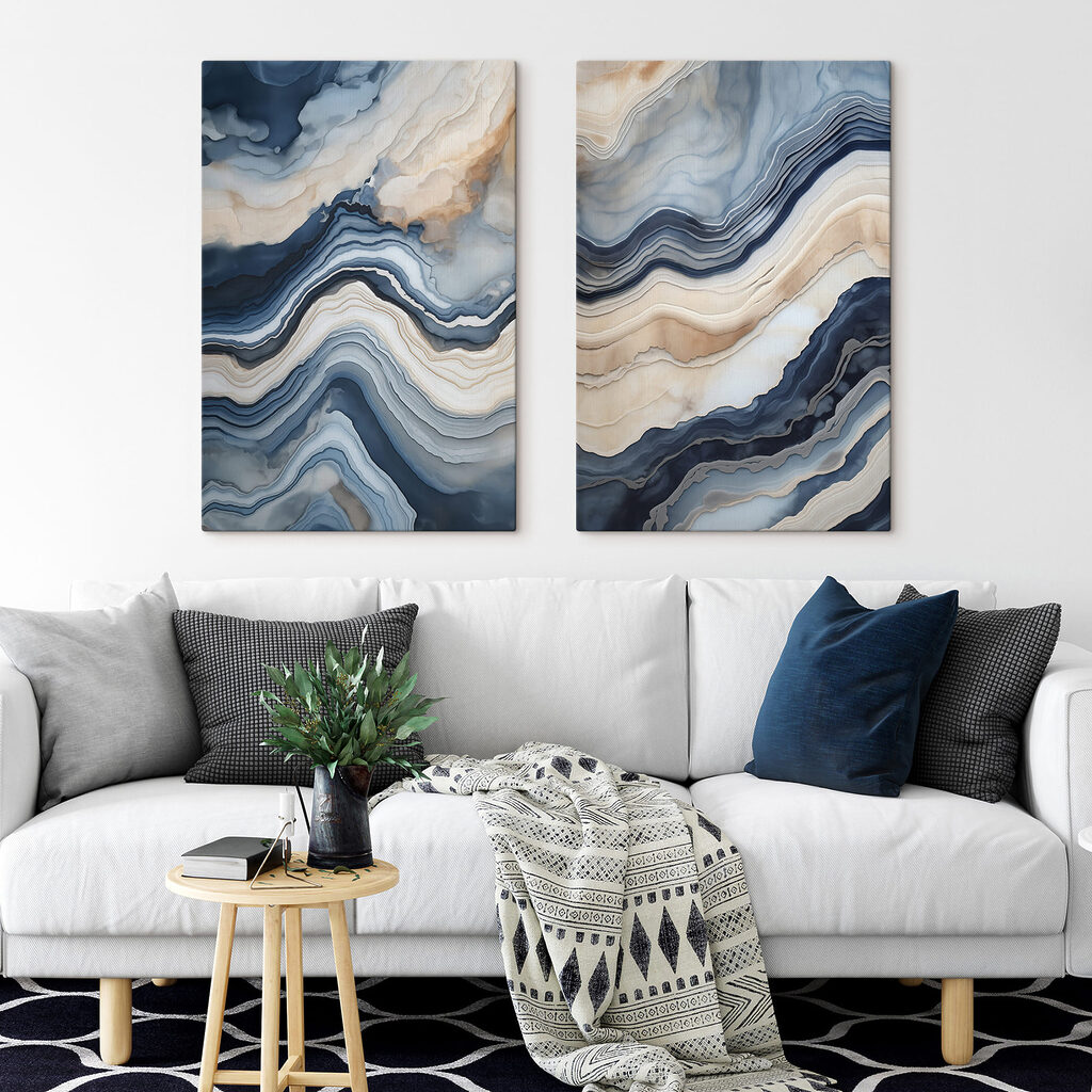 Stromende golven in rustige kleuren — interieur 2