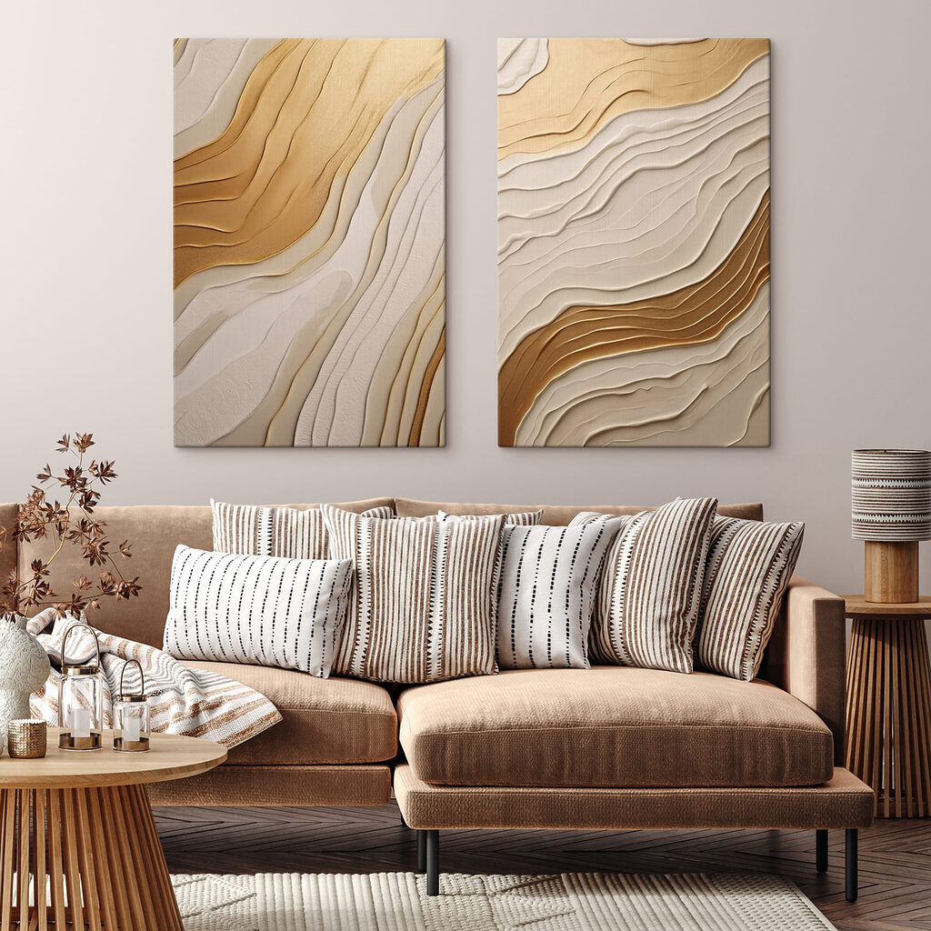 Vloeiende patronen in zachte tinten — interieur 2