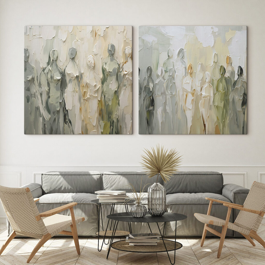 Schilderij van een groep mensen — interieur 1
