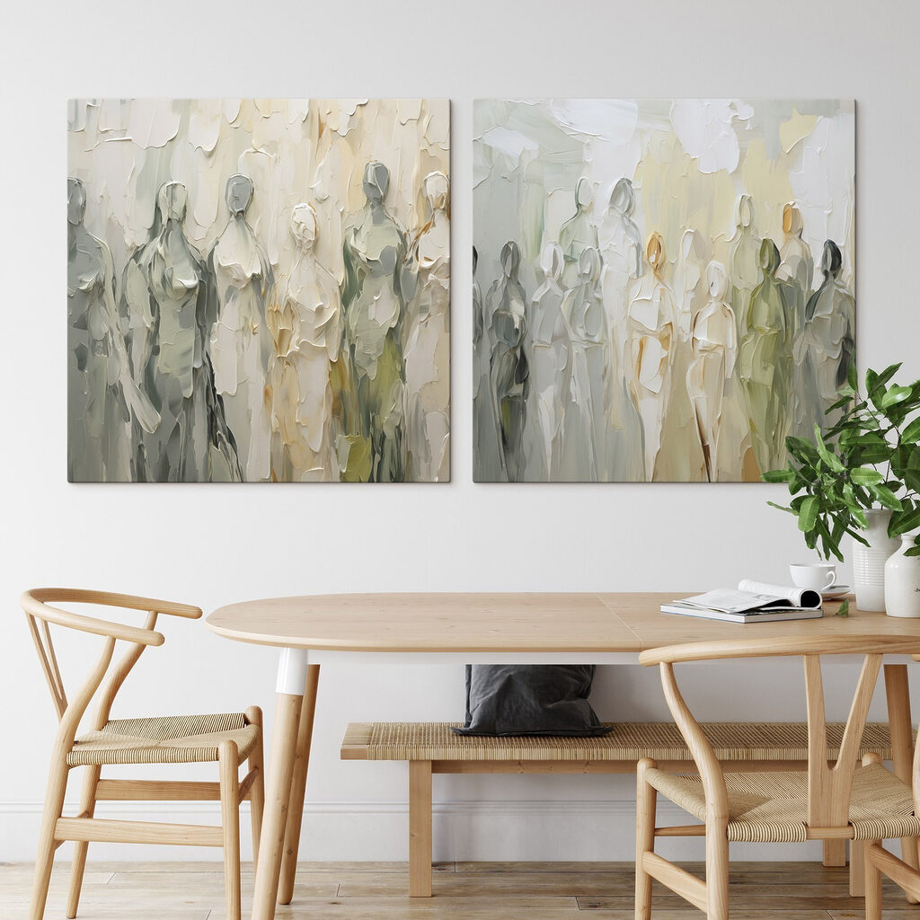 Schilderij van een groep mensen — interieur 2