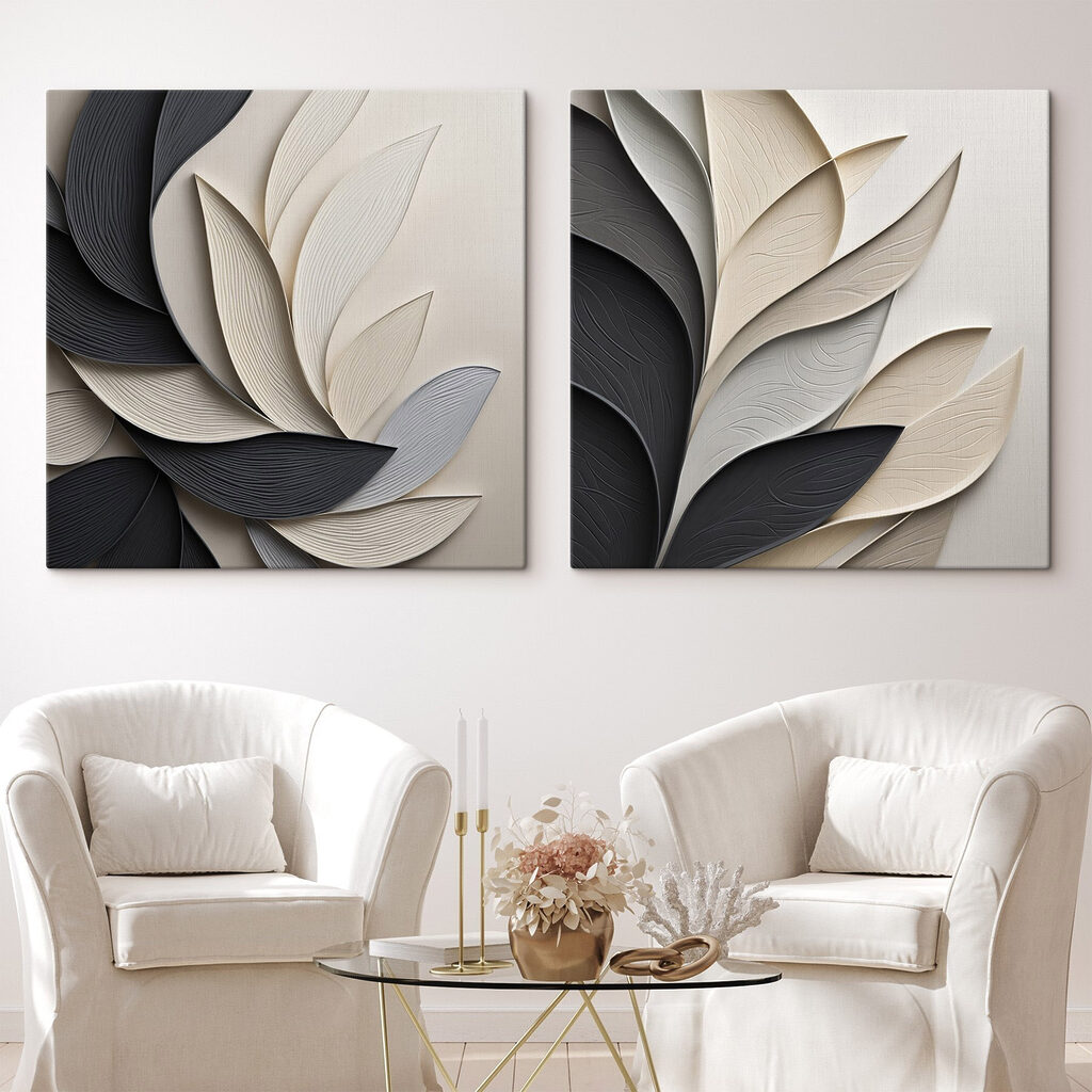 Elegante lagen van vloeiende vormen in een interieur