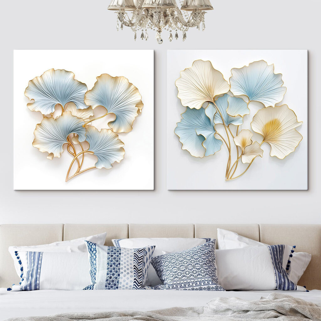 Fijne blaadjes in rustgevende kleuren — interieur 2
