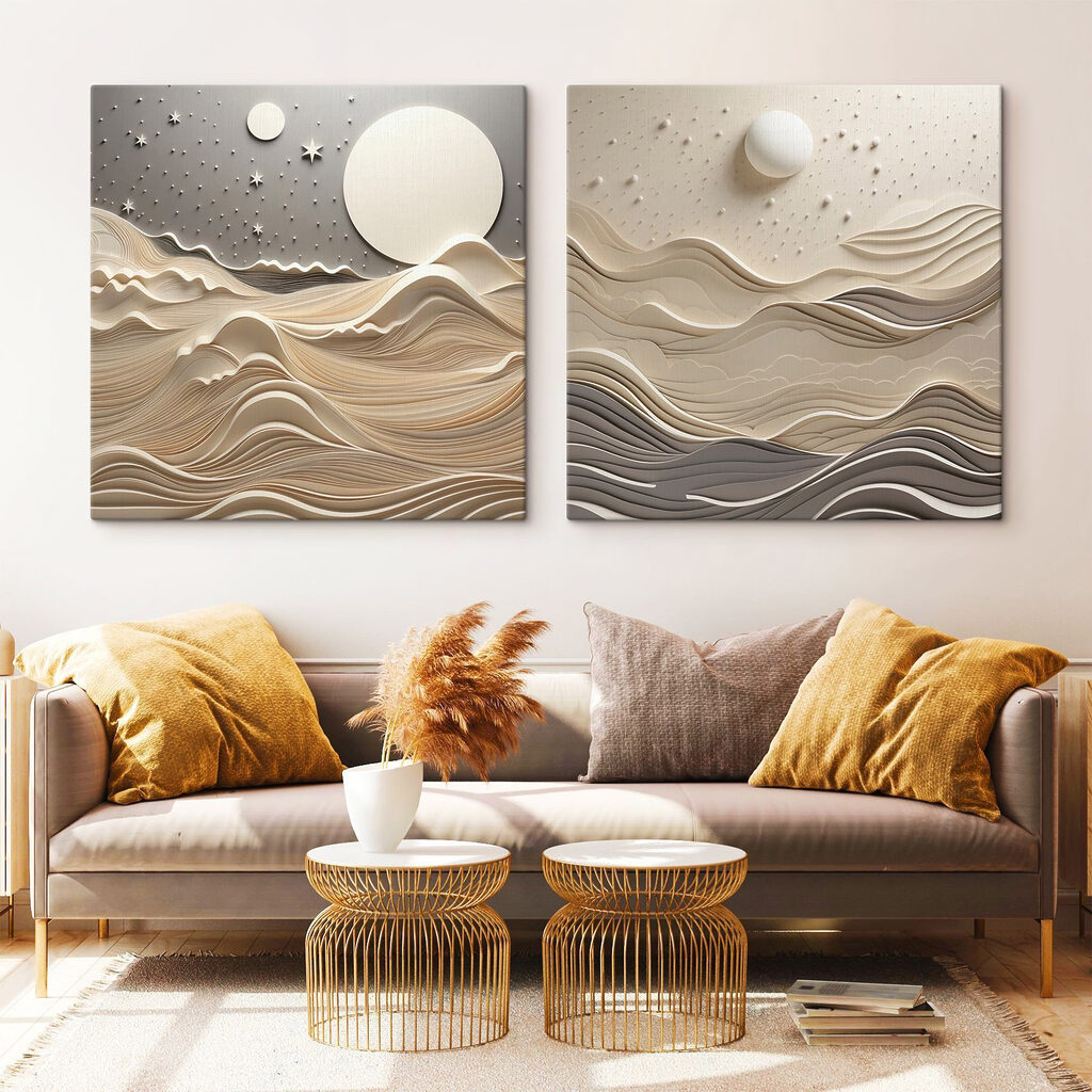 Twee afbeeldingen van een landschap — interieur 2