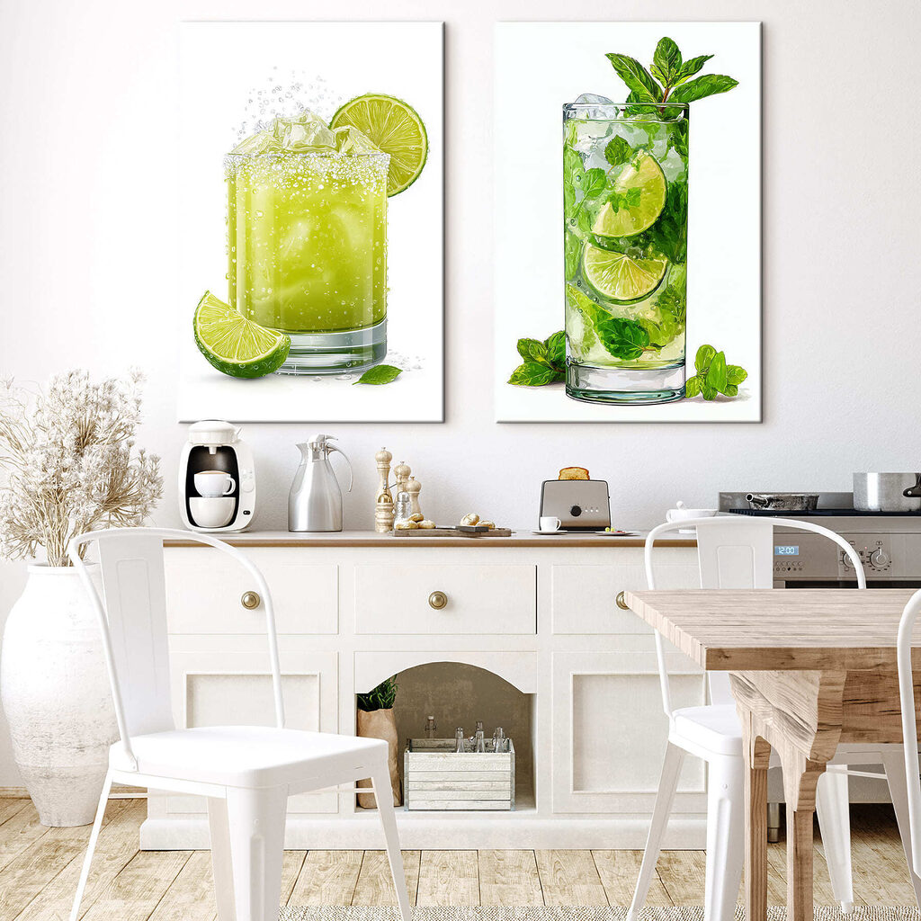Verfrissende zomercocktails in levendige kleuren in een interieur