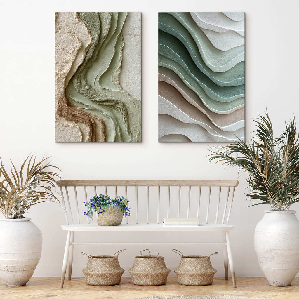 Natuurlijke rondingen in zachte tinten in een interieur