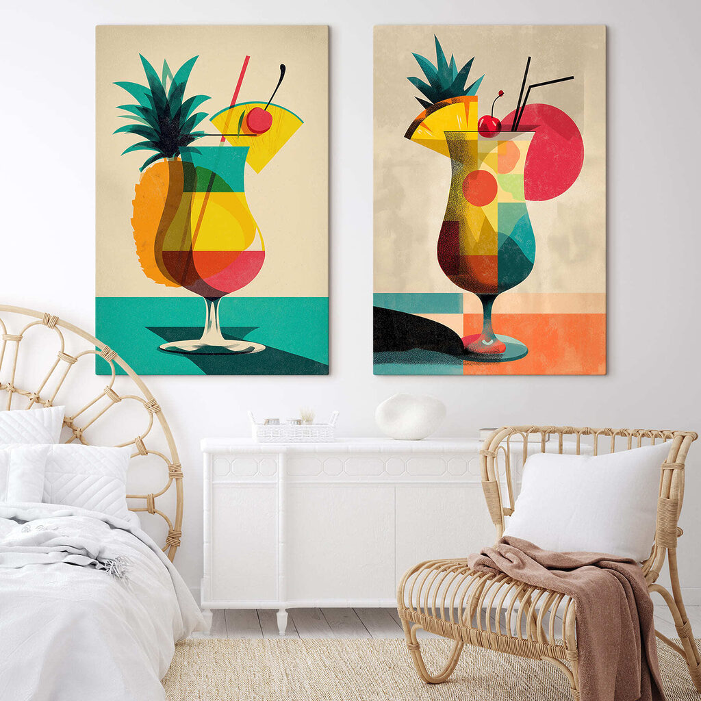 Twee afbeeldingen van een drankje — interieur 2