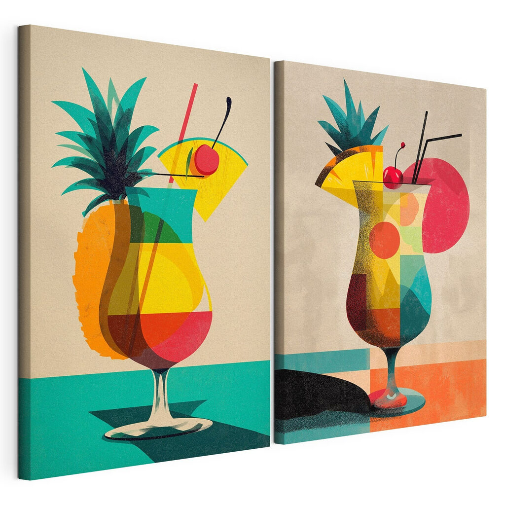 Twee afbeeldingen van een drankje — productweergave